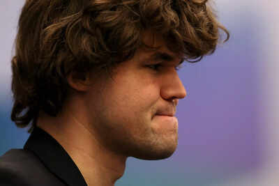 Magnus Carlsen during a chess tournament